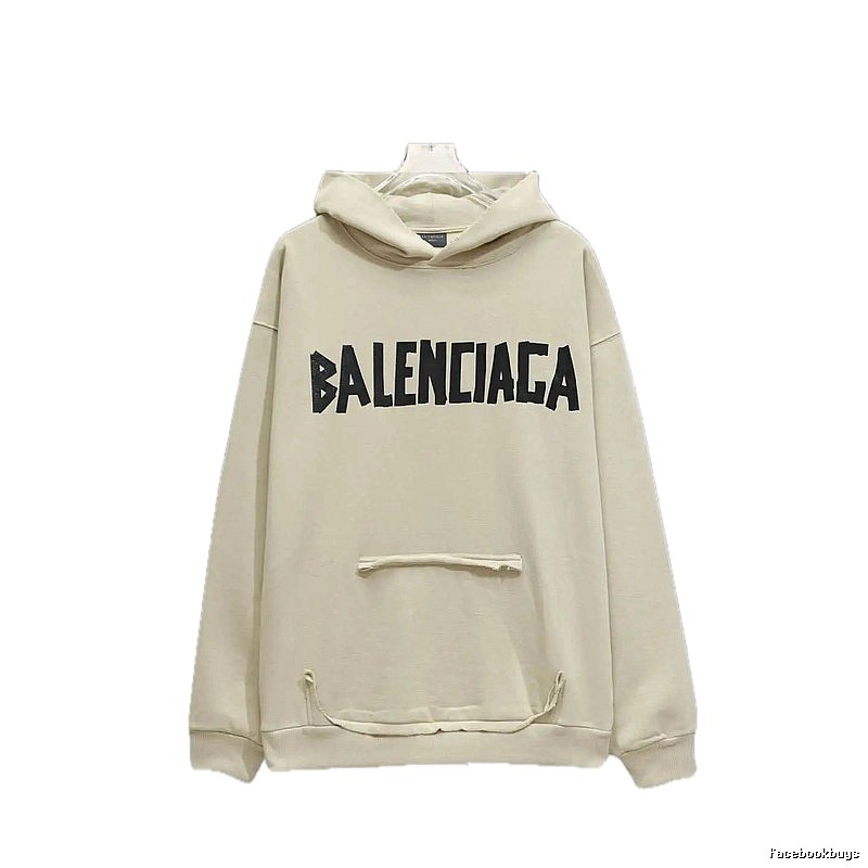 Balenciaga minimalist style off-white sweatshirt