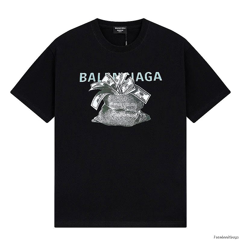Balenciaga Money Bag Style Black T-shirt