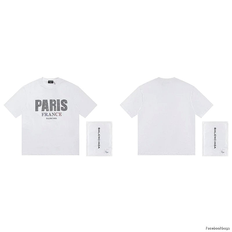 Balenciaga Paris Collection Minimalist Style White T-Shirt