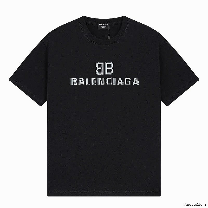 Balenciaga pixel-style black T-shirt