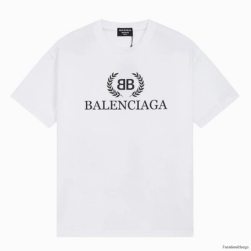 Balenciaga Printed Simple White T-shirt