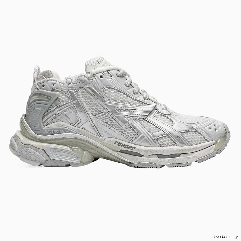 Balenciaga Retro Style White and Grey Sneakers