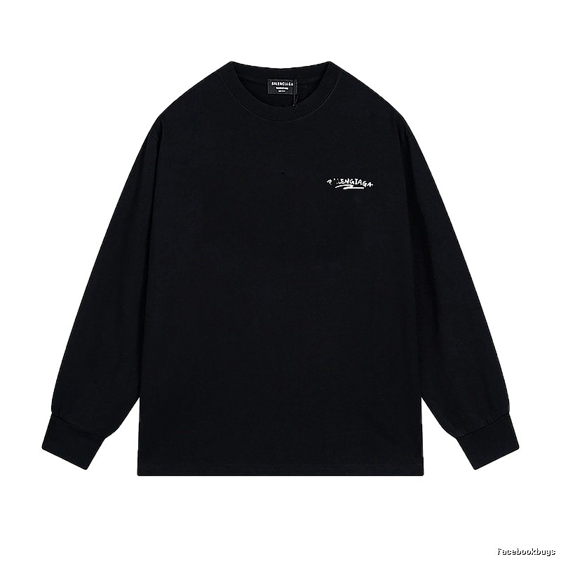 Balenciaga simple style black long-sleeved shirt