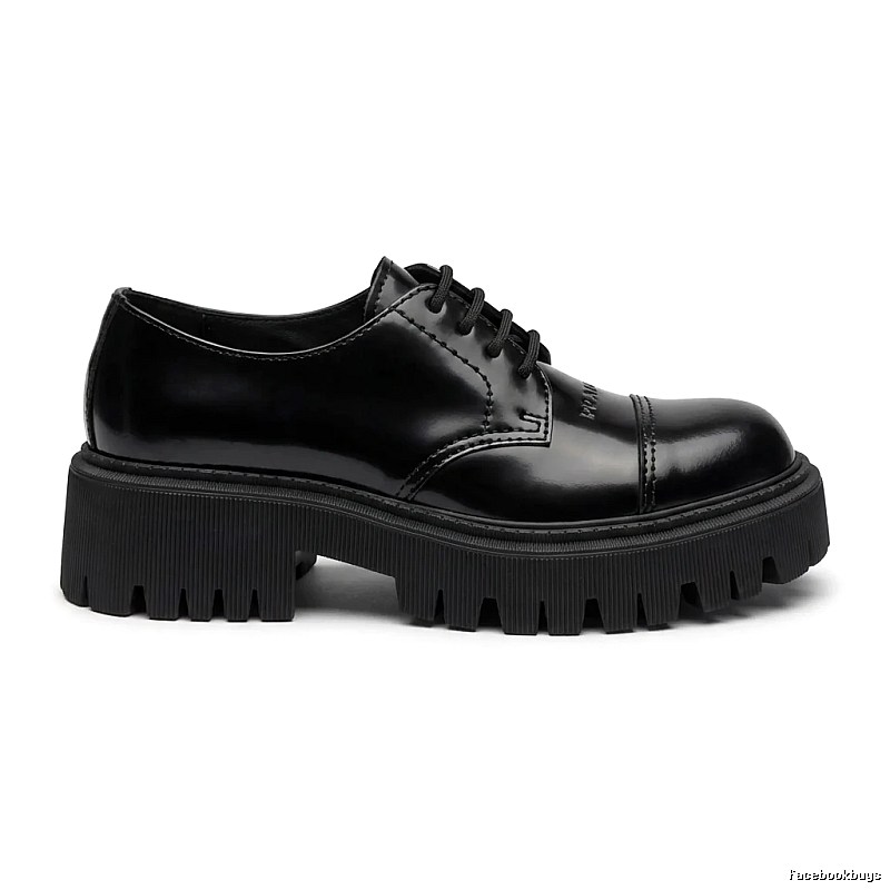 Balenciaga thick-soled British-style leather shoes