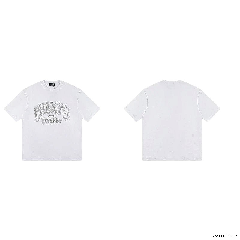 Balenciaga Vintage Distressed Lettering White T-Shirt