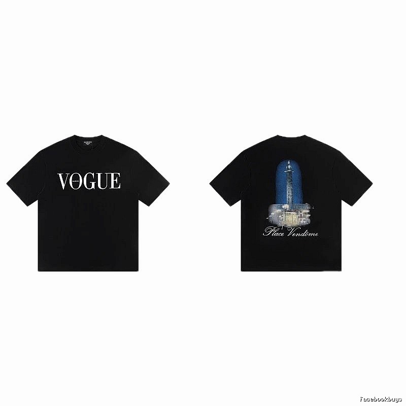 Balenciaga VOGUE Printed Black T-Shirt