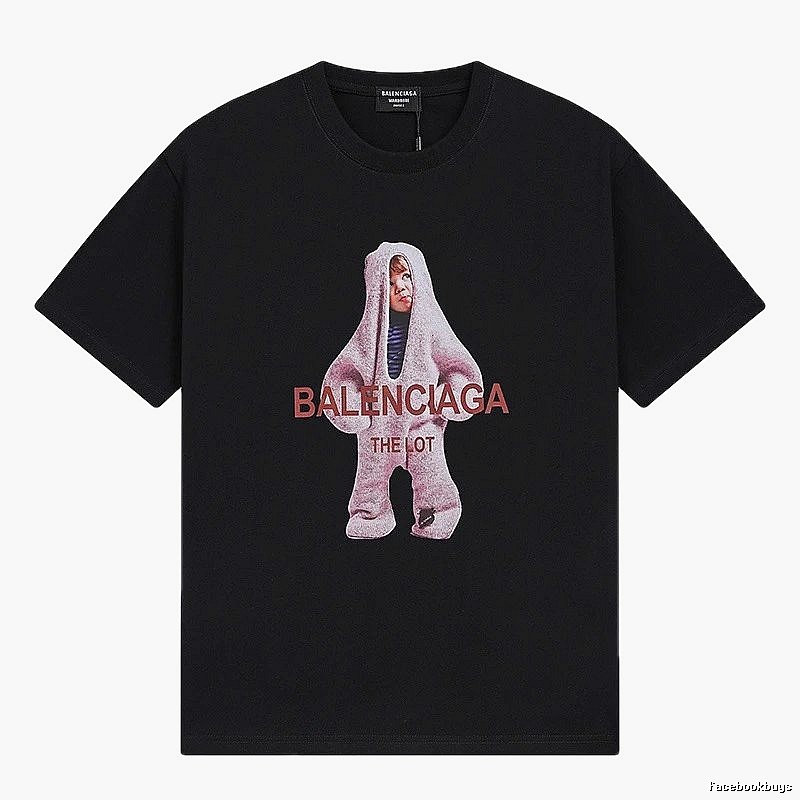 Balenciaga's childlike black T-shirt.