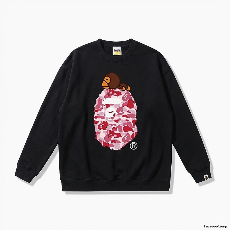 Bape Ape Head Camouflage Style Black Sweatshirt