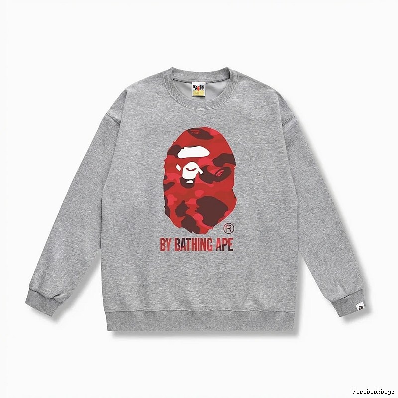 Bape Ape Head Camouflage Style Grey Sweatshirt