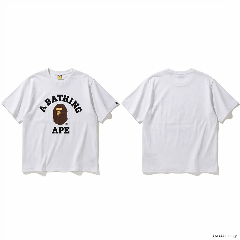 Bape ape head minimalist style white T-shirt