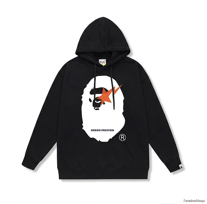 Bape Ape Retro Style Black Hoodie