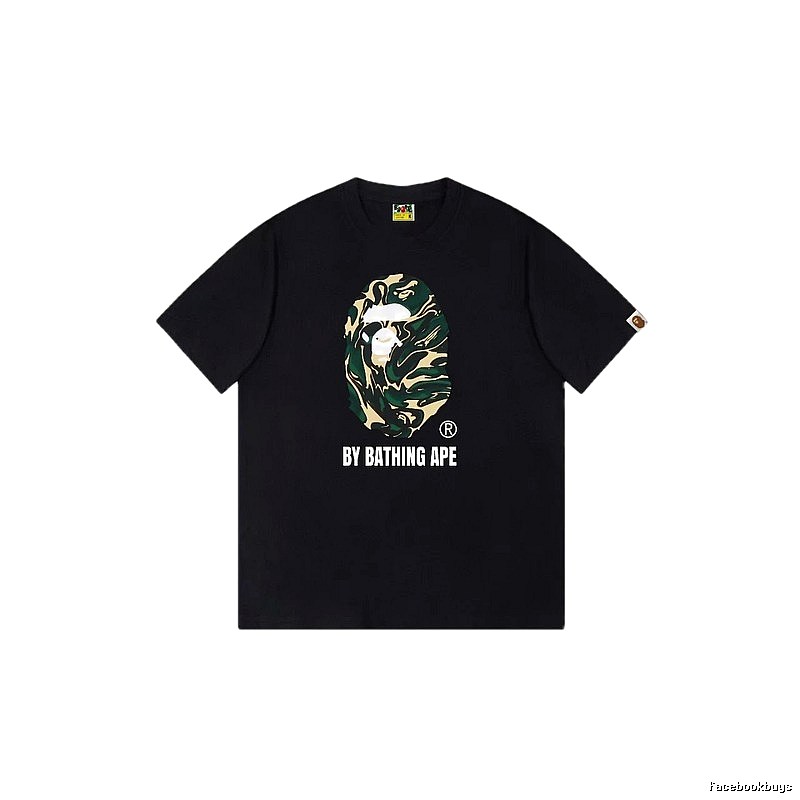 Bape camouflage style black T-shirt