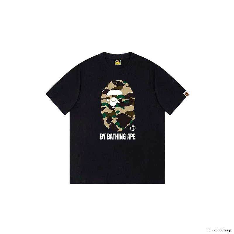 Bape camouflage style black T-shirt