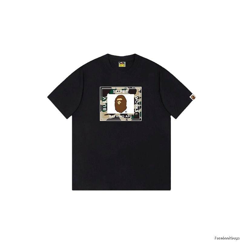 Bape camouflage style black T-shirt