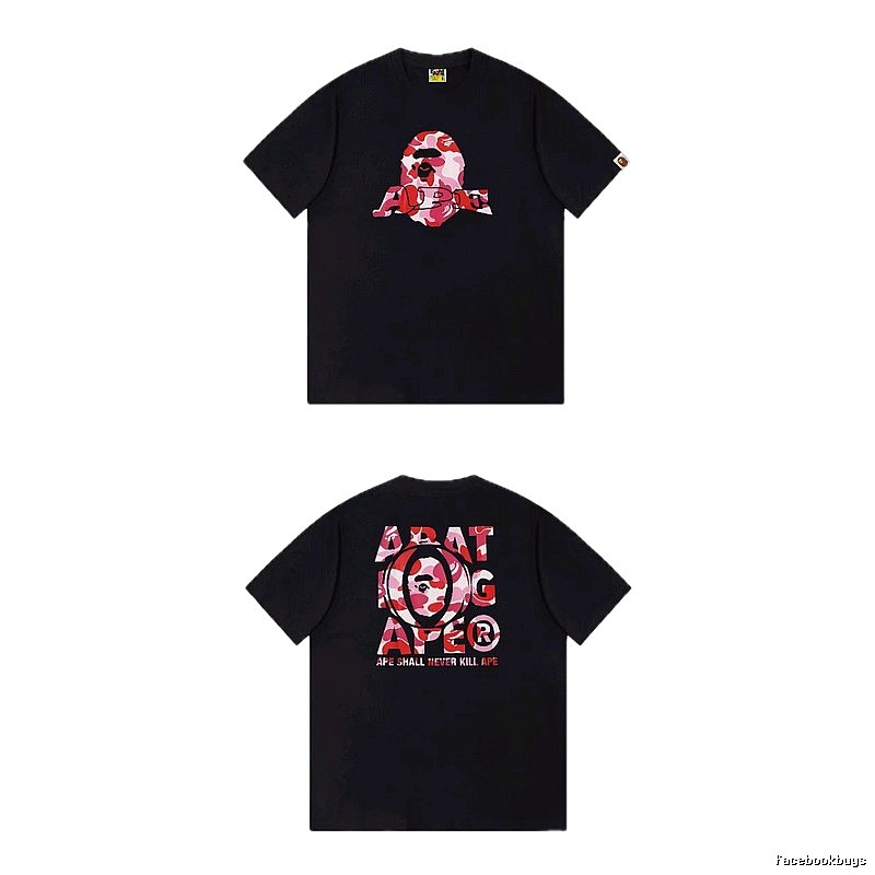 Bape camouflage-style black T-shirt