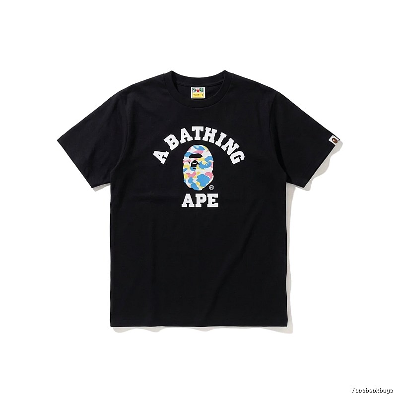Bape camouflage style black T-shirt
