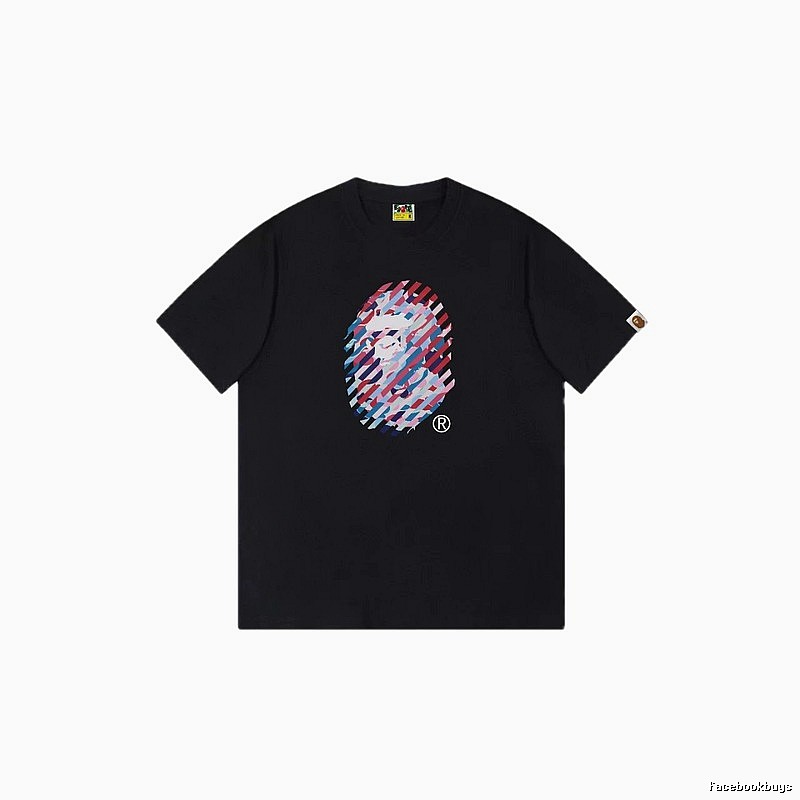 Bape camouflage style black T-shirt
