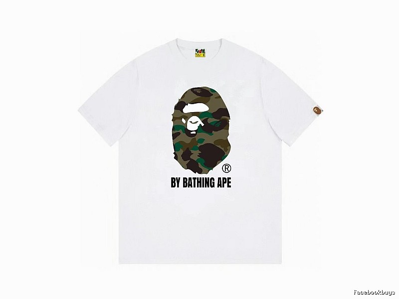 Bape camouflage-style white T-shirt