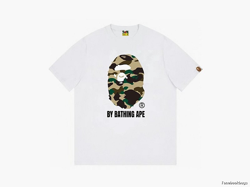 Bape camouflage style white T-shirt