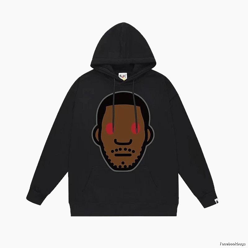 Bape cartoon-style black hoodie