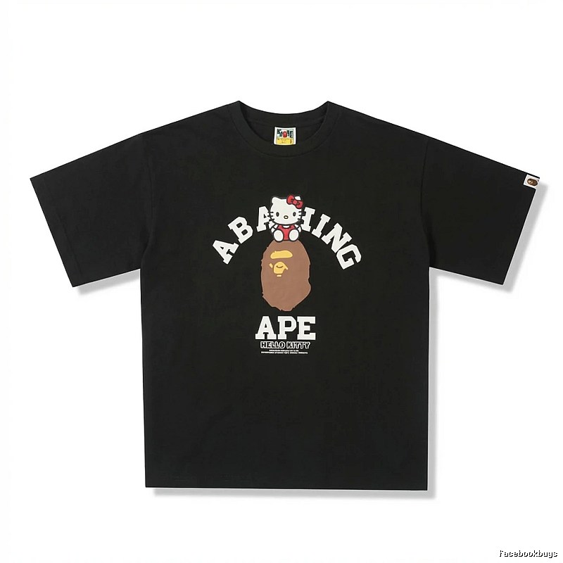 Bape Co-branded Black Trendy T-shirt