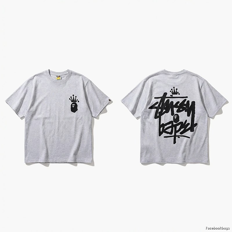 Bape Crown Trendy and Cool Style White T-shirt