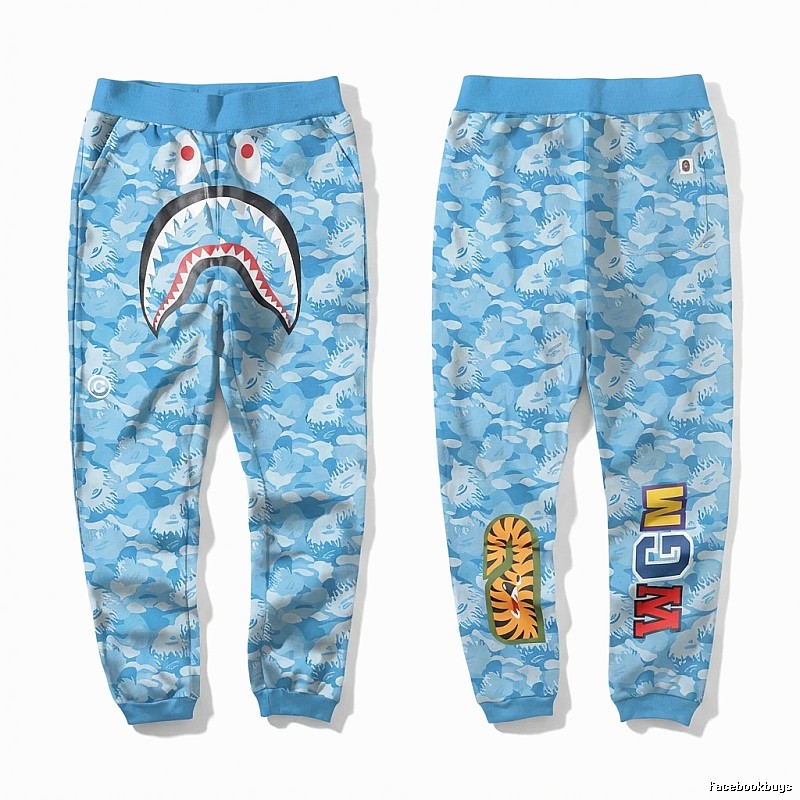 Bape Shark Camouflage Style Sweatpants