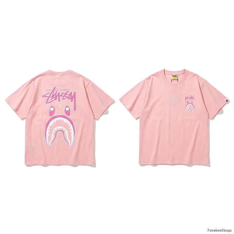Bape Shark Co-branded Pink T-shirt