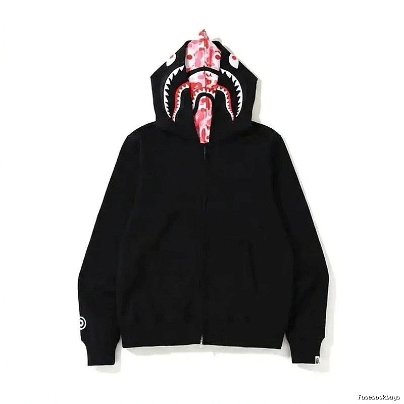 Bape Shark Series Black Streetwear Hoodie