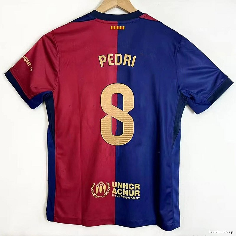 Barcelona Casual Gavi #6 soccer jersey Blue Red Barcelona for Streetwear Looks