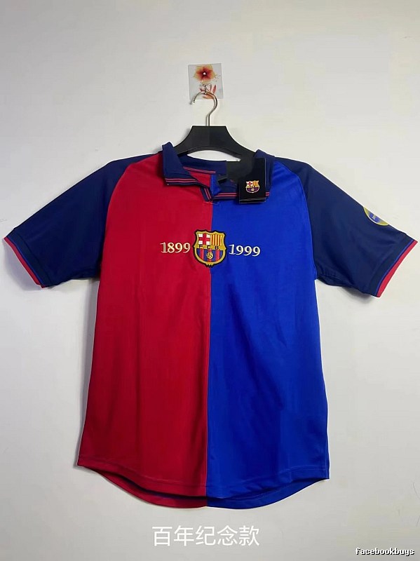 Barcelona Premium Style Retro soccer jersey Blue Red Barcelona for Resort Outfits