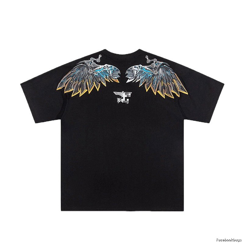 BOY Mechanical Wing Street Style Black Short Sleeve T-Shirt