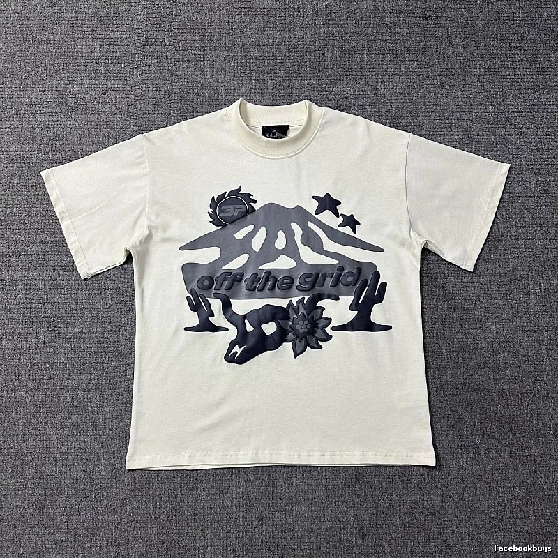Broken Planet Resort Graphic T-shirt White Cotton Bold with Premium Look