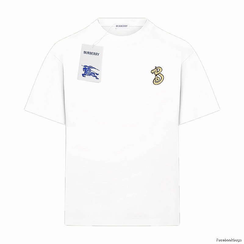 Burberry 3-letter logo simple white T-shirt