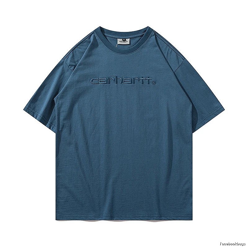 Carhartt Daily Logo T-shirt Light Blue Subtle for City Outfits