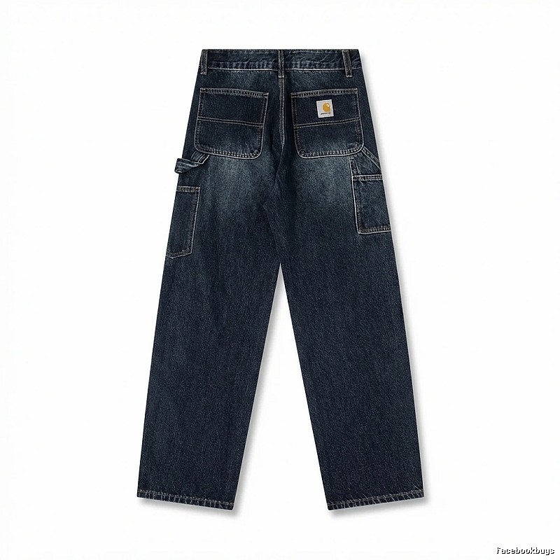 Carhartt workwear style dark denim jeans