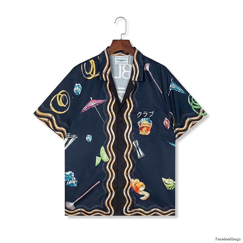Casablanca Print Retro Short-sleeve Shirt