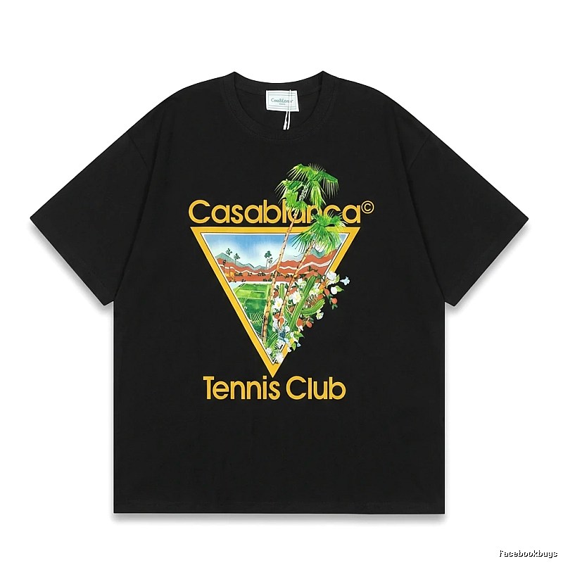 Casablanca Printed Casual Black T-shirt