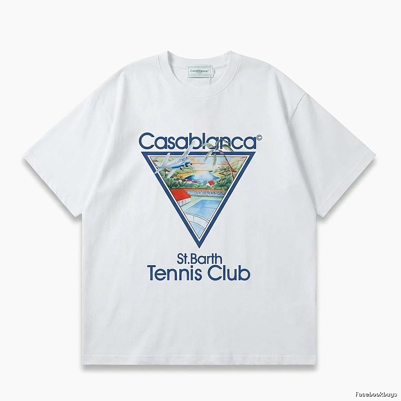 Casablanca Printed Casual White T-shirt