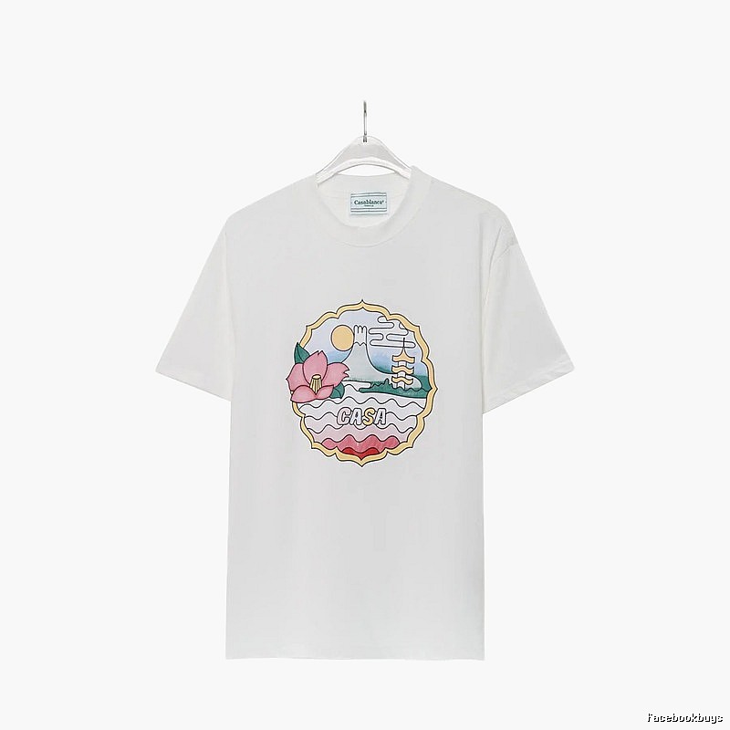 Casablanca - printed Japanese - style white T - shirt