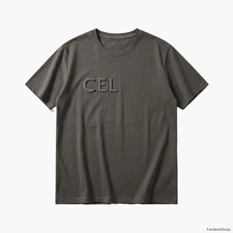 CELINE minimalist style dark gray T-shirt