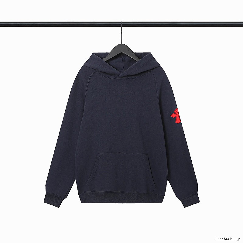 Chrome Hearts 2089-83 Navy Cross Graphic Hoodie Sport Casual