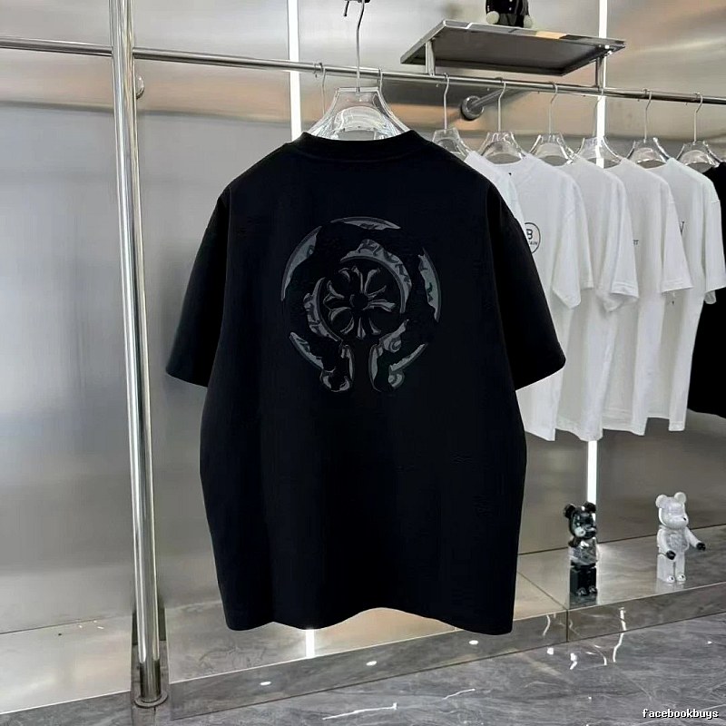Chrome Hearts Circular Relief Street Style Black Short-sleeve T-shirt