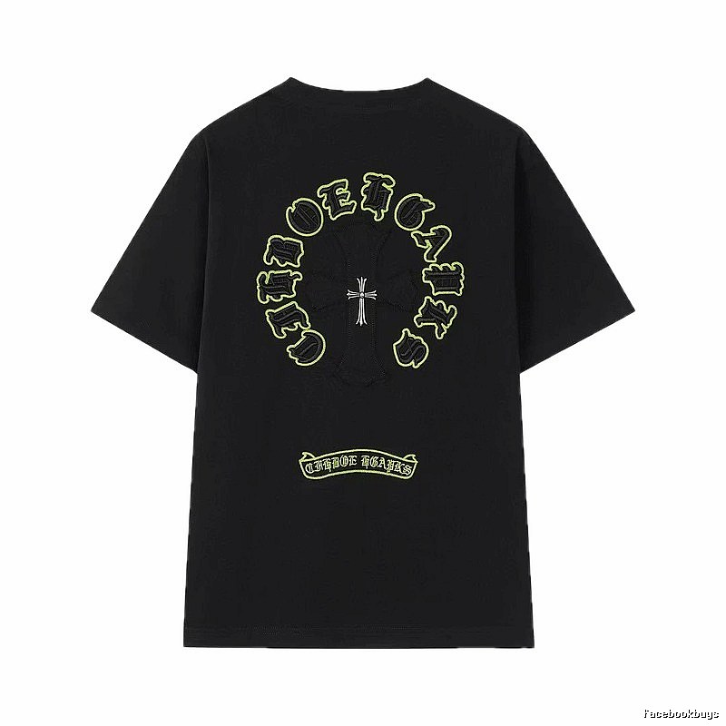 Chrome Hearts Cross Embroidered Street Style Black T-Shirt