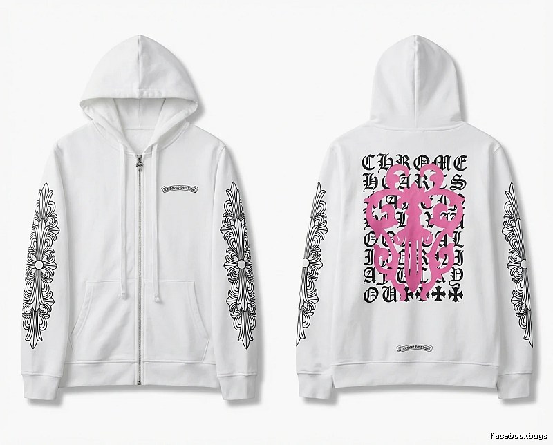 Chrome Hearts Cross Flower Trendy and Cool Style White Sweatshirt