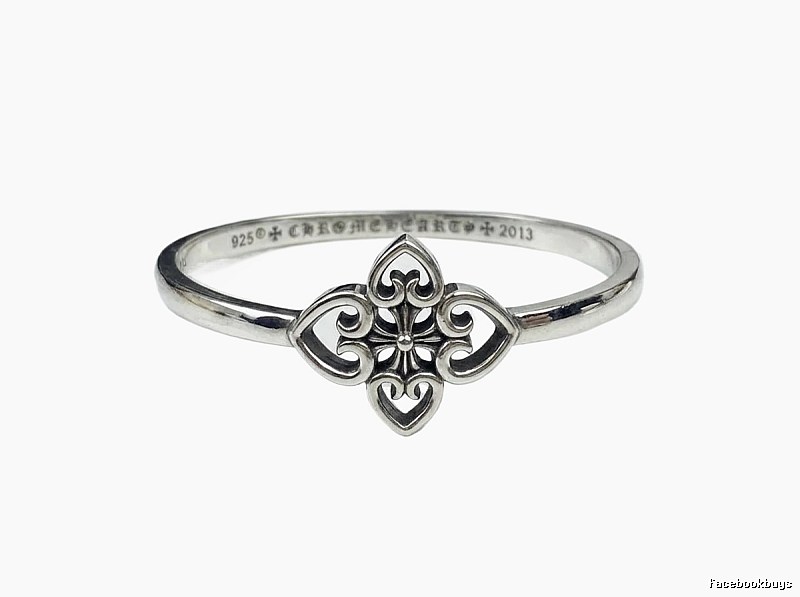 Chrome Hearts Cross Flower Vintage Silver Ring