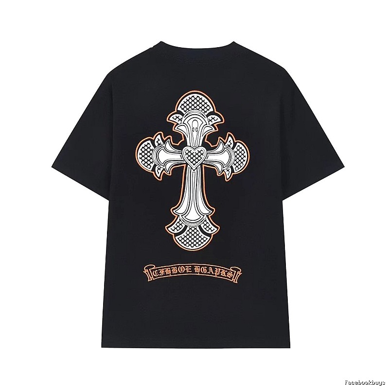 Chrome Hearts Cross Gothic Style Black Short-sleeve T-shirt