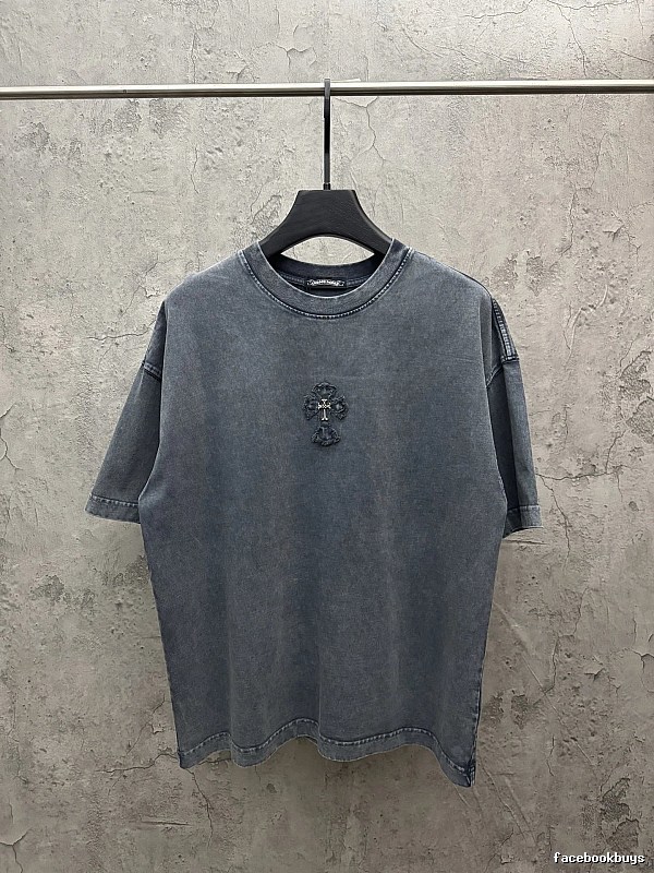 Chrome Hearts Cross Retro Style Gray T-shirt