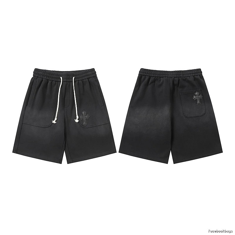 Chrome Hearts Cross Streetwear Brand Black Shorts