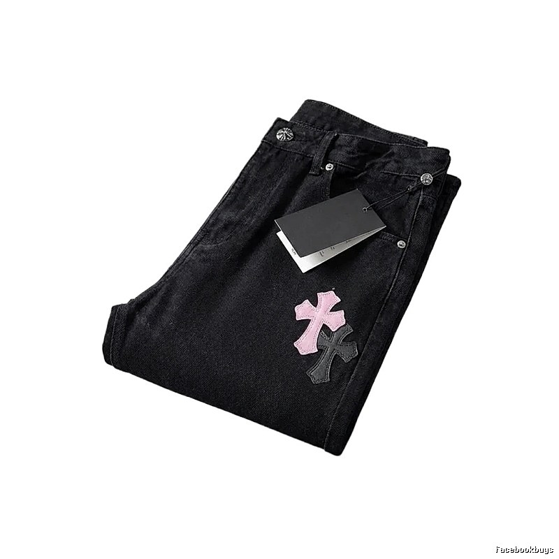 Chrome Hearts Cross Trendy and Cool Black Jeans